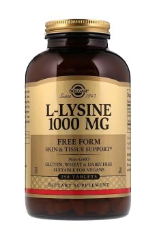 L-Лизин Solgar L-Lysine 1000 мг, 250 таблеток