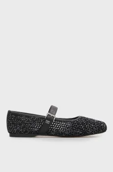 Женские черные балетки BALLERINA Черный 39 Tommy Jeans EN0EN03030