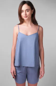 Женский голубой топ в полоску Голубой M brabrabra HOM2215006