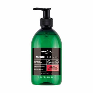 Шампунь для поврежденных волос Evelon Pro Nutri Elements Repair Shampoo Органический миндаль, 500 мл Шампунь для поврежденных волос Evelon Pro Nutri Elements Repair Shampoo Органический миндаль, 500 мл