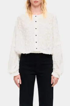 Женская белая жаккардовая блуза Белый S Bimba Y Lola 231BR2053.T1070
