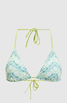 Зеленый лиф от купальника в принт
