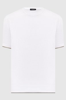 Белая футболка с узором монограммы