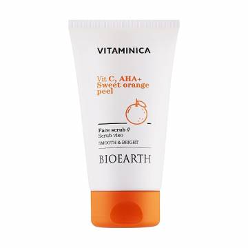 Скраб для лица Bioearth Vitaminica Vit C, AHA+Sweet Orange Peel Face Scrub, 150 мл Скраб для лица Bioearth Vitaminica Vit C, AHA+Sweet Orange Peel Face Scrub, 150 мл