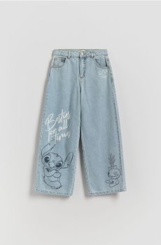 Reserved - Джинси Lilo & Stitch кльош - синій - 309HN-50J