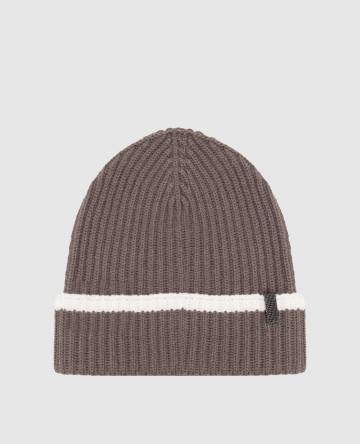 Коричневая шапка из кашемира
