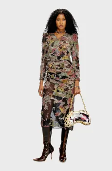 Женское платье с узором D-ARANY Разноцветный 38 Diesel A16780 0QMAS