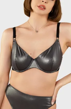 Женский серебристый лиф от купальника Серебряный 75C brabrabra SO246974