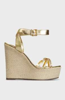 Женские золотистые кожаные босоножки Золотой 37 Schutz S0313904750003U