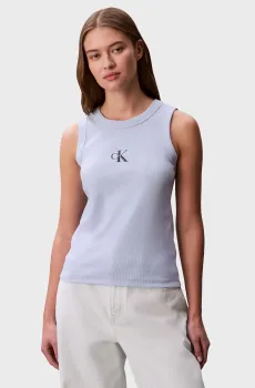 Женская голубая майка MONOGRAM Голубой XS Calvin Klein Jeans LV047E200G