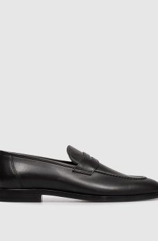 Кожаные лоферы Sergio черного цвета