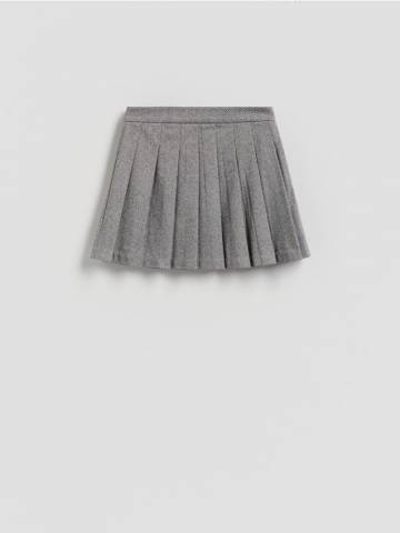 Reserved - Плісирована мініспідниця - темно-сірий - YT126-90M
