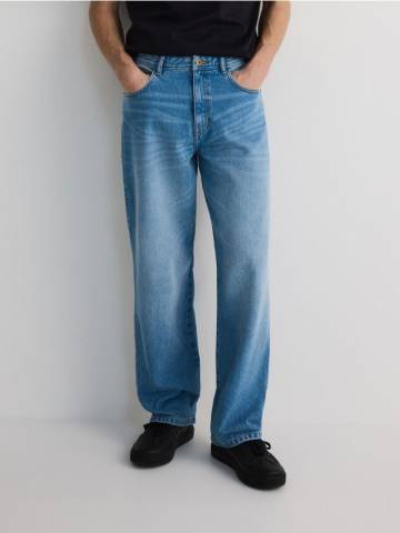 Reserved - Джинси baggy з вареним ефектом - синій - YV100-55J Reserved - Джинси baggy з вареним ефектом - синій - YV100-55J
