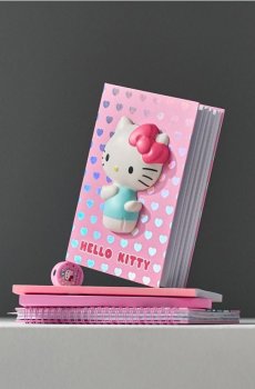 Блокнот із 3D обкладинкою Hello Kitty - рожевий