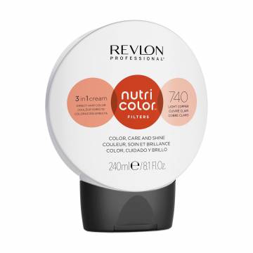 Тонирующий крем-бальзам для волос Revlon Professional Nutri Color Filters Toning 740 Light Copper, 240 мл Тонирующий крем-бальзам для волос Revlon Professional Nutri Color Filters Toning 740 Light Copper, 240 мл