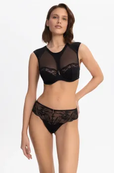 Женский черный бюстгальтер Черный 75C MARC&ANDRE W25-0129-06-TPF-LY
