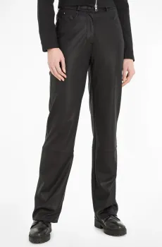 Женские черные брюки COATED MILANO HR STRAIGHT Черный M Calvin Klein Jeans J20J221925