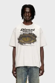 Мужская белая футболка T-BOXT-T25 Белый S Diesel A19640 0PLAT