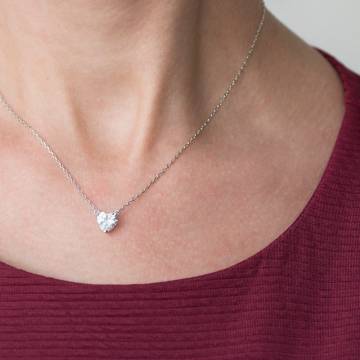 Серебряное колье "Сердце" 18393 Серебряное колье "Сердце" 18393