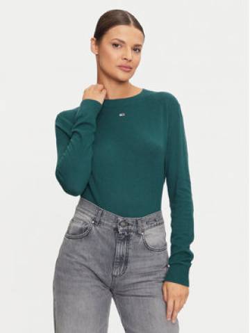 Tommy Jeans Светр Essential DW0DW17254 Зелений Regular Fit Tommy Jeans Светр Essential DW0DW17254 Зелений Regular Fit