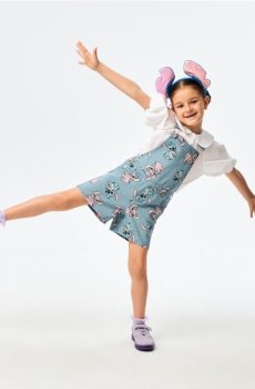 Шорти-комбінезон з додаванням віскози Stitch - синій