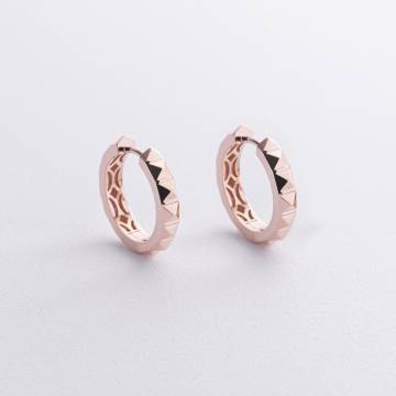 Серьги - кольца "Eloise" в красном золоте с09025 Серьги - кольца "Eloise" в красном золоте с09025