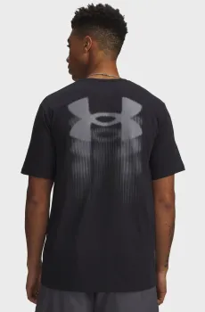 Мужская черная футболка UA M BLUR LOGO SS-BLK Черный 3XL Under Armour 6009245-001