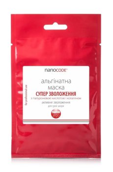 Альгинатная маска для лица NanoCode Nano Algo Супер увлажнение, для сухой кожи, с гиалуроновой кислотой и коллагеном, 20 г