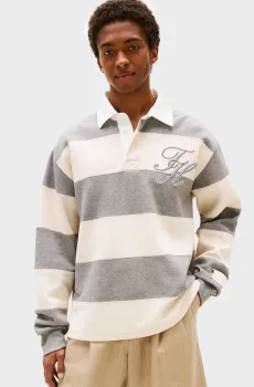 Мужское поло в полоску T1 INTERLOCK Разноцветный L Tommy Hilfiger MW0MW39609