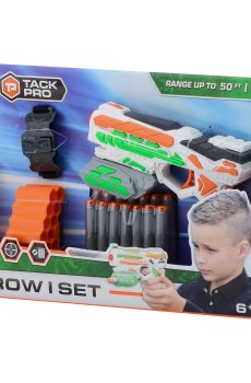 Детский игровой набор Tack Pro Crow I Set (дартбластер, 1 шт + патроны, 14 шт + браслет, 1 шт), от 6 лет, 29.5*6*20 см (6337453)