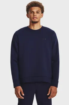 Мужской темно-синий свитшот UA Unstoppable Flc Crew Синий S Under Armour 1381688-410