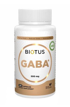 Гамма-аминомасляная кислота Biotus GABA 500 мг, 100 капсул
