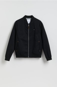 Reserved - Бомбер куртка з коміром-стійкою - чорний - 461HR-99X
