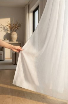 Фіранка на тунелі з візерунком крапель - білий