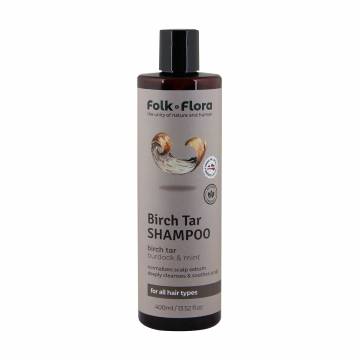 Шампунь Folk & Flora Birch Tar Shampoo Березово-дегтярный, для всех типов волос, 400 мл Шампунь Folk & Flora Birch Tar Shampoo Березово-дегтярный, для всех типов волос, 400 мл