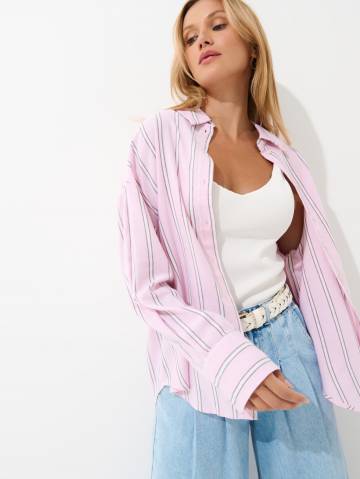 Mohito - Сорочка з високим вмістом бавовни - рожевий - 32