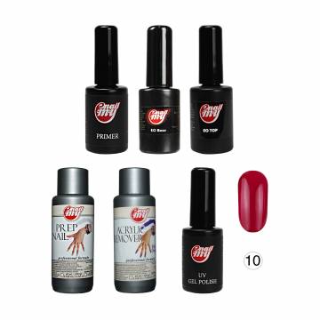 Стартовый набор для покрытия гель-лаком My Nail 2021 10, 6 единиц Стартовый набор для покрытия гель-лаком My Nail 2021 10, 6 единиц