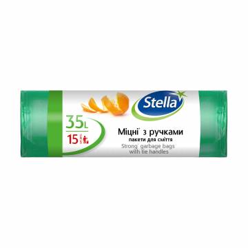 Пакеты для мусора Stella Прочные, с ручками, 35 л, 15 шт Пакеты для мусора Stella Прочные, с ручками, 35 л, 15 шт