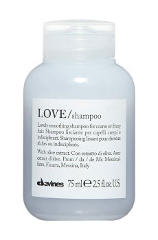 Бессульфатный шампунь Davines Love Smoothing Shampoo для разглаживания непослушных и волнистых волос, 75 мл