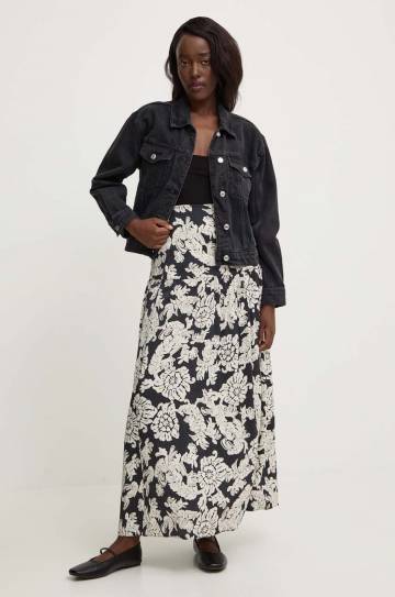 Юбка Answear Lab цвет чёрный maxi расклешённая Юбка Answear Lab цвет чёрный maxi расклешённая