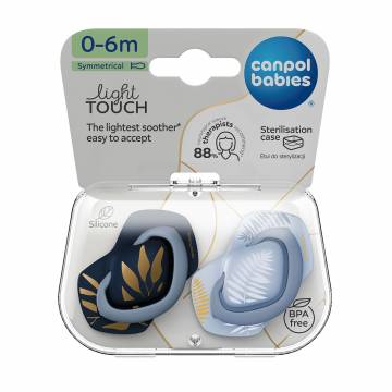 Пустышка Canpol Babies Gold силиконовая, симметричная, голубая, с рождения до 6 месяцев, 2 шт (22/664_blu) Пустышка Canpol Babies Gold силиконовая, симметричная, голубая, с рождения до 6 месяцев, 2 шт (22/664_blu)