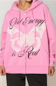 Світшот із принтом - рожевий