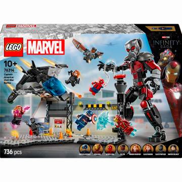Конструктор LEGO Marvel Перший месник: Протистояння Пригодницька битва (76314) Конструктор LEGO Marvel Перший месник: Протистояння Пригодницька битва (76314)
