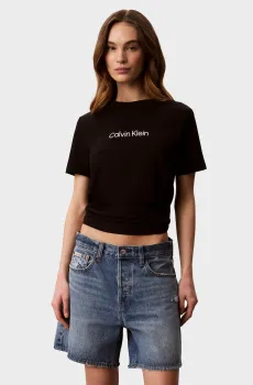 Женская черная футболка CLASSIC STANDARD Черный XS Calvin Klein LV044G801G