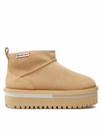 Tommy Jeans Снігоходи Tjw Suede Flatform Boot Wl EN0EN02599 Бежевий Tommy Jeans Снігоходи Tjw Suede Flatform Boot Wl EN0EN02599 Бежевий