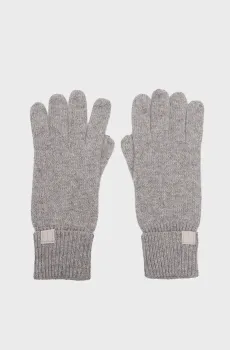 Женские серые кашемировые перчатки EMBLEM Серый ONESIZE Calvin Klein LV14F8065G
