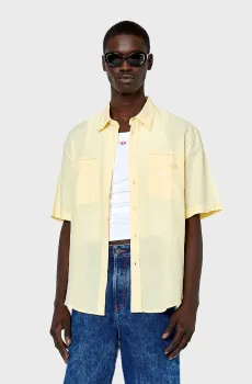 Мужская желтая рубашка S-OMAR-SSL Желтый 50 Diesel A08827 0QEAI
