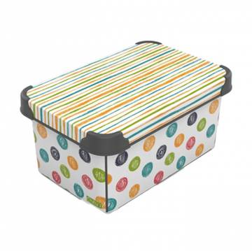 Контейнер для хранения с крышкой QUTU Style Box Colored Zigzag 13.5*19*28.5 см, 5 л Контейнер для хранения с крышкой QUTU Style Box Colored Zigzag 13.5*19*28.5 см, 5 л