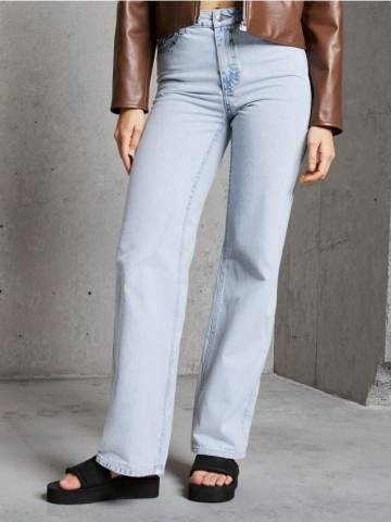 Джинси wide leg із високою талією - синій Джинси wide leg із високою талією - синій