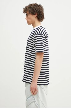 Хлопковая футболка Marcelo Burlon Bunny Heart Stripe Basic Tee White Navy